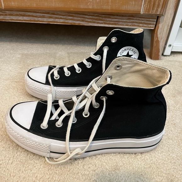 Converse Classic Black and White High-Tops - Picture 1 of 5